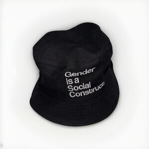 Phluid Project “Gender Is a Social Construct” Black Bucket Hat Unisex